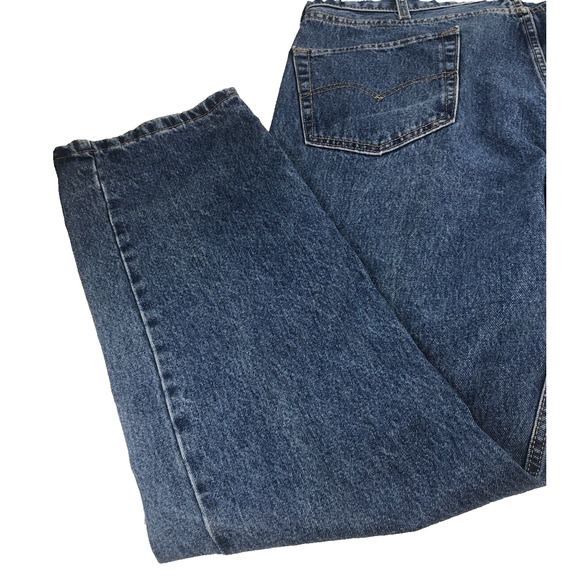 Levi's 505 Men's Jeans 40 x 32 Regular Fit Straight Leg Y2K Blue Denim Stonewash - Picture 8 of 11